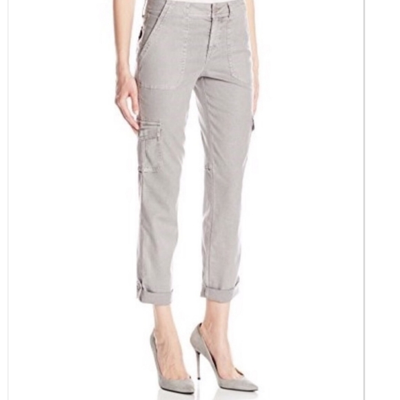 Anthropologie Denim - HP❣️like new Level 99 linen blend cargo crop jeans